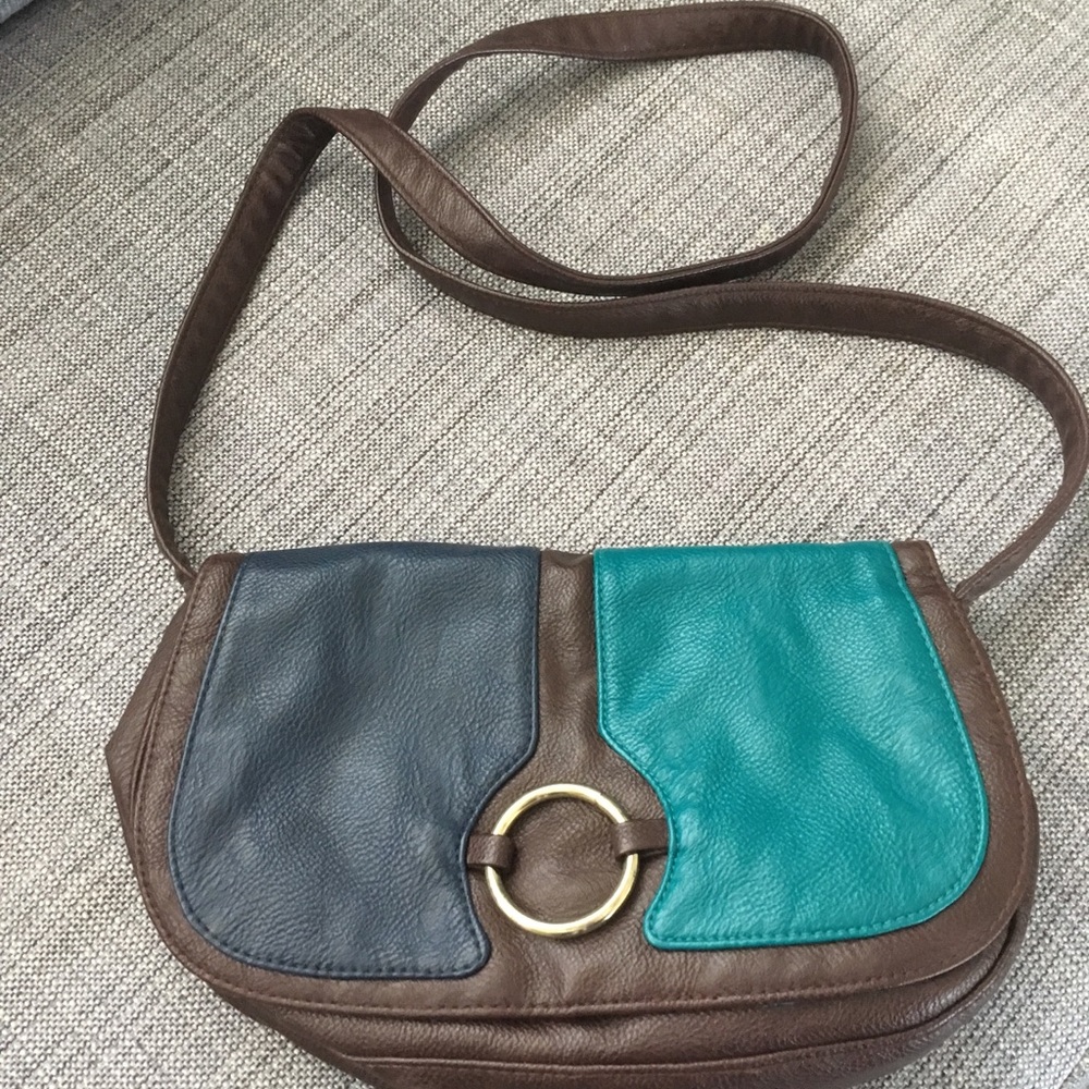 Faux leather cross body purse